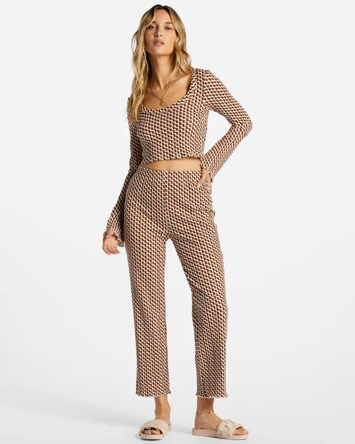 Billabong Pants Women Come Back Cropped Pants Multi