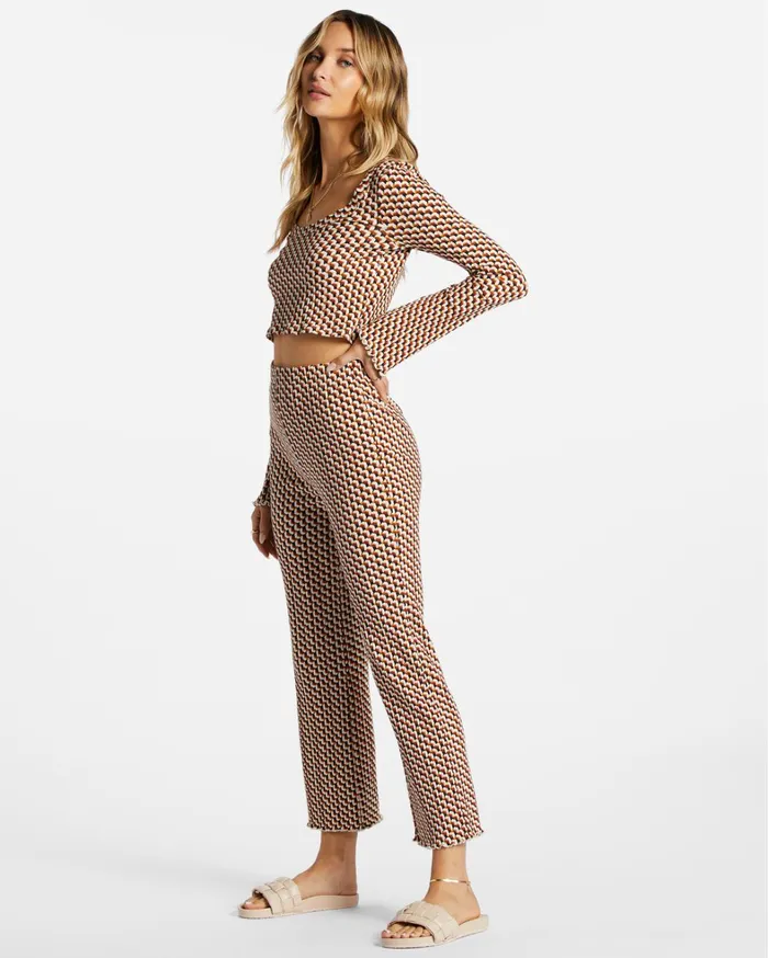 Billabong Pants Women Come Back Cropped Pants Multi Billabong Pants Women Come Back Cropped Pants Multi