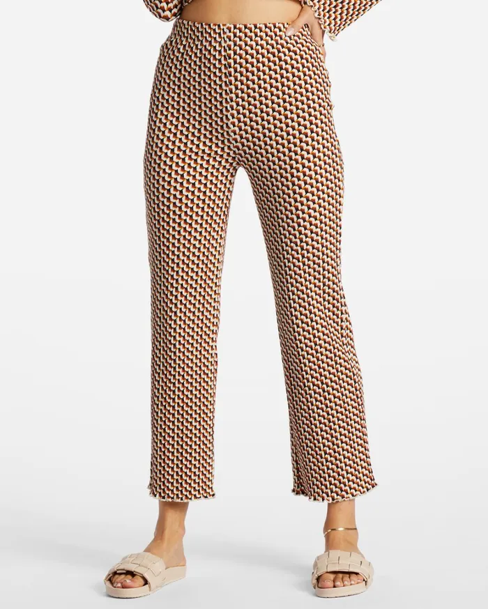 Billabong Pants Women Come Back Cropped Pants Multi Billabong Pants Women Come Back Cropped Pants Multi