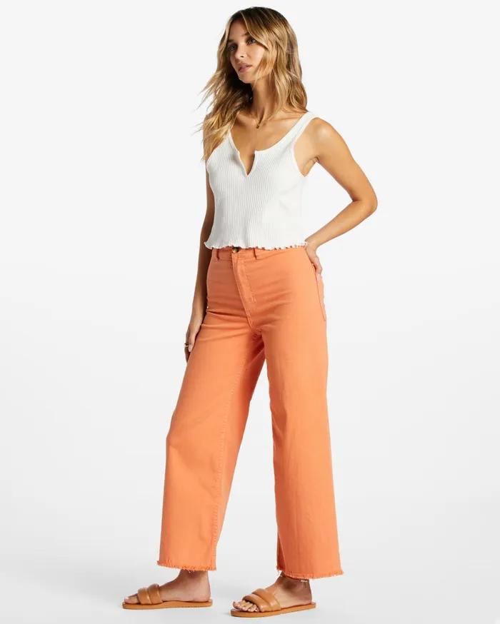 Billabong Pants Women Free Fall HighWaist Pants Orange Kiss Billabong Pants Women Free Fall HighWaist Pants Orange Kiss