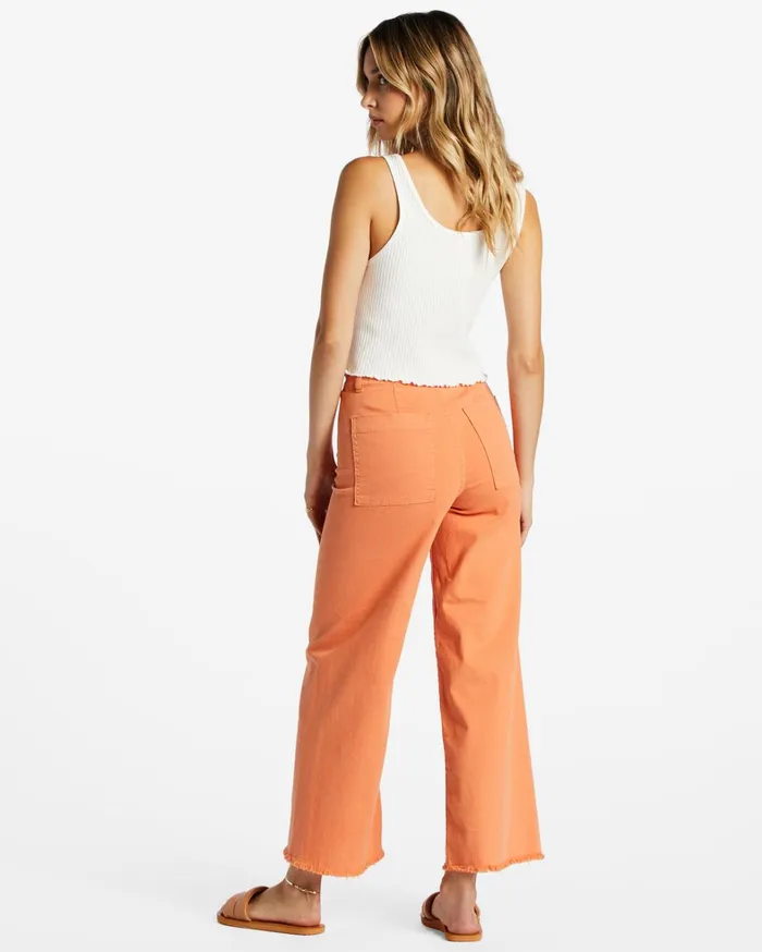 Billabong Pants Women Free Fall HighWaist Pants Orange Kiss Billabong Pants Women Free Fall HighWaist Pants Orange Kiss
