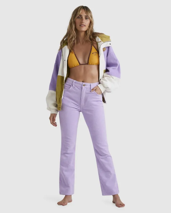 Billabong Pants Women New Age Corduroy Trousers Lilac Breeze Billabong Pants Women New Age Corduroy Trousers Lilac Breeze