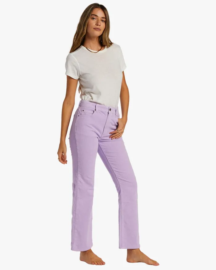 Billabong Pants Women New Age Corduroy Trousers Lilac Breeze Billabong Pants Women New Age Corduroy Trousers Lilac Breeze