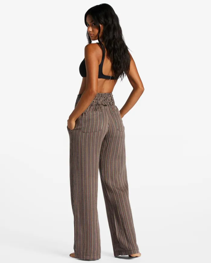 Billabong Pants Women New Waves 2 Elastic Waist Pants Black Sands 1 Billabong Pants Women New Waves 2 Elastic Waist Pants Black Sands 1