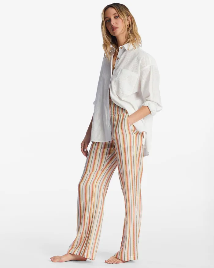 Billabong Pants Women New Waves 2 Elastic Waist Pants Salt Crystal 4 Billabong Pants Women New Waves 2 Elastic Waist Pants Salt Crystal 4