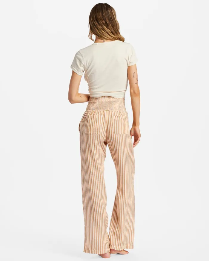 Billabong Pants Women New Waves 2 Elastic Waist Pants So Tan Billabong Pants Women New Waves 2 Elastic Waist Pants So Tan