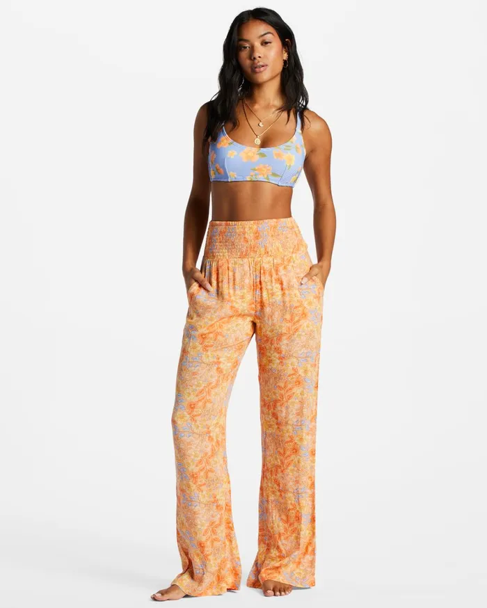 Billabong Pants Women New Waves 2 WideLeg Pants Light Melon