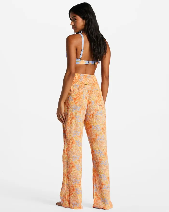 Billabong Pants Women New Waves 2 WideLeg Pants Light Melon Billabong Pants Women New Waves 2 WideLeg Pants Light Melon