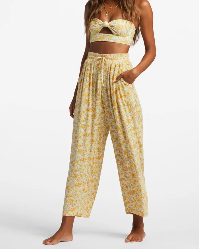 Billabong Pants Women Sun Rays Crinkle Pants Multi 1 Billabong Pants Women Sun Rays Crinkle Pants Multi 1
