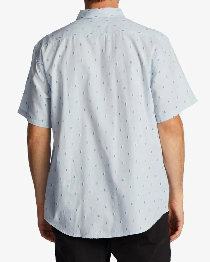 Billabong Shirts Men All Day Jacquard Short Sleeve Shirt Blue Haze Billabong Shirts Men All Day Jacquard Short Sleeve Shirt Blue Haze