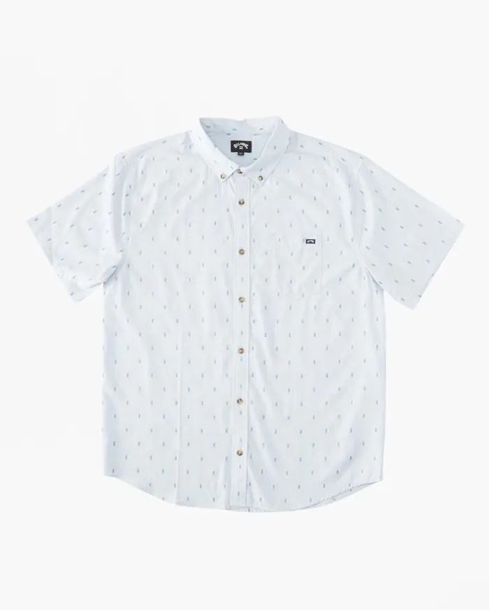 Billabong Shirts Men All Day Jacquard Short Sleeve Shirt Blue Haze Billabong Shirts Men All Day Jacquard Short Sleeve Shirt Blue Haze