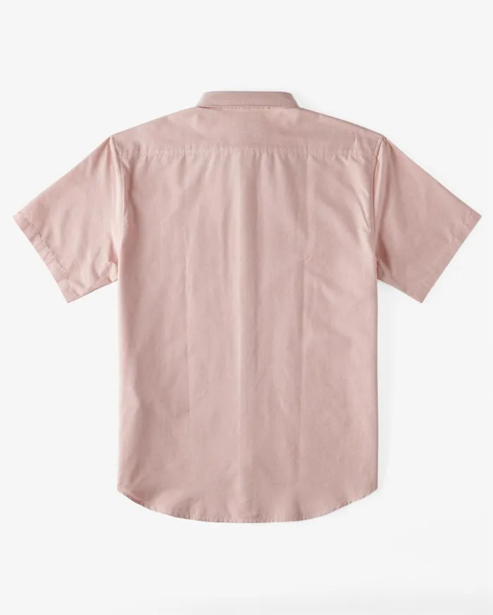 Billabong Shirts Men All Day Short Sleeve Shirt Dusty Pink Billabong Shirts Men All Day Short Sleeve Shirt Dusty Pink