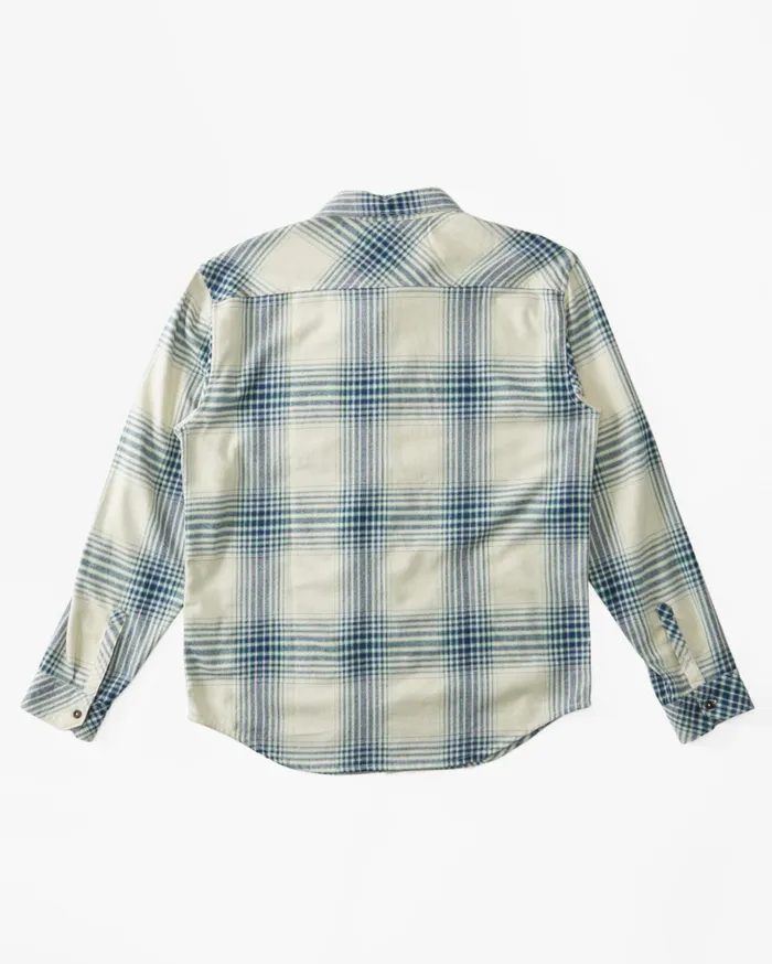 Billabong Shirts Men Coastline Flannel Long Sleeve Shirt Stone Billabong Shirts Men Coastline Flannel Long Sleeve Shirt Stone