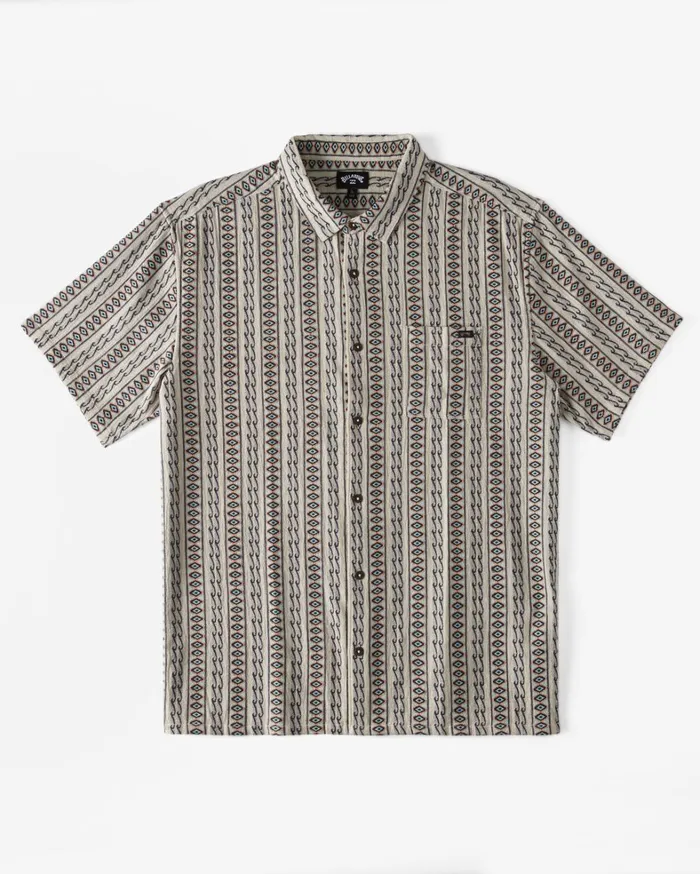 Billabong Shirts Men Sundays Jacquard Short Sleeve Shirt Oat Billabong Shirts Men Sundays Jacquard Short Sleeve Shirt Oat
