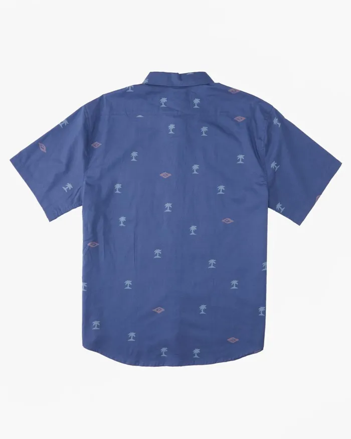 Billabong Shirts Men Sundays Mini Short Sleeve Shirt Dusty Blue Billabong Shirts Men Sundays Mini Short Sleeve Shirt Dusty Blue