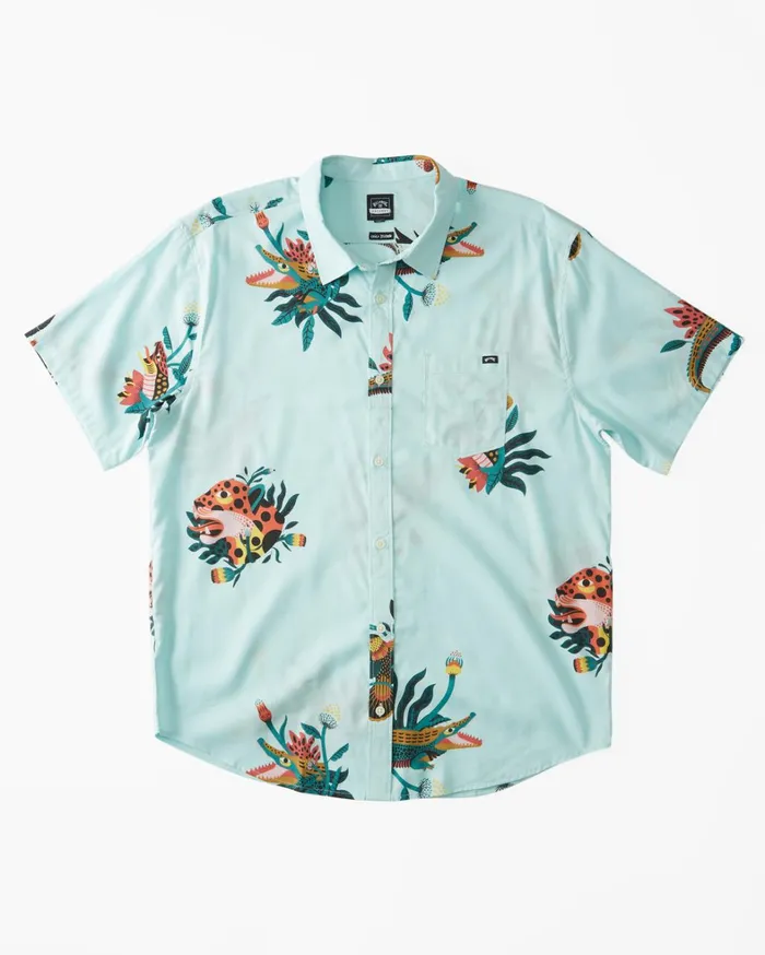 Billabong Shirts Men Zeledon Sundays Short Sleeve Shirt Coastal
