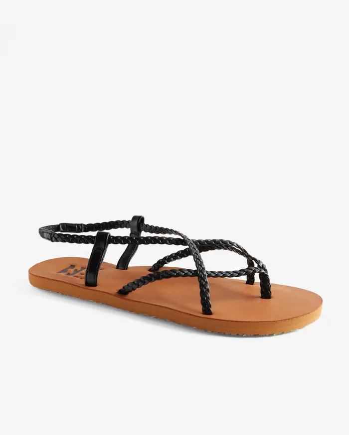 Billabong Shoes Women Crossing By Braided Sandals Off Black Billabong Shoes Women Crossing By Braided Sandals Off Black