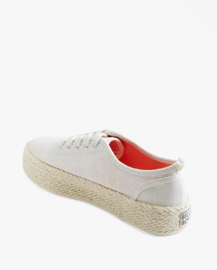 Billabong Shoes Women Puebla Canvas Platform Shoes White Billabong Shoes Women Puebla Canvas Platform Shoes White