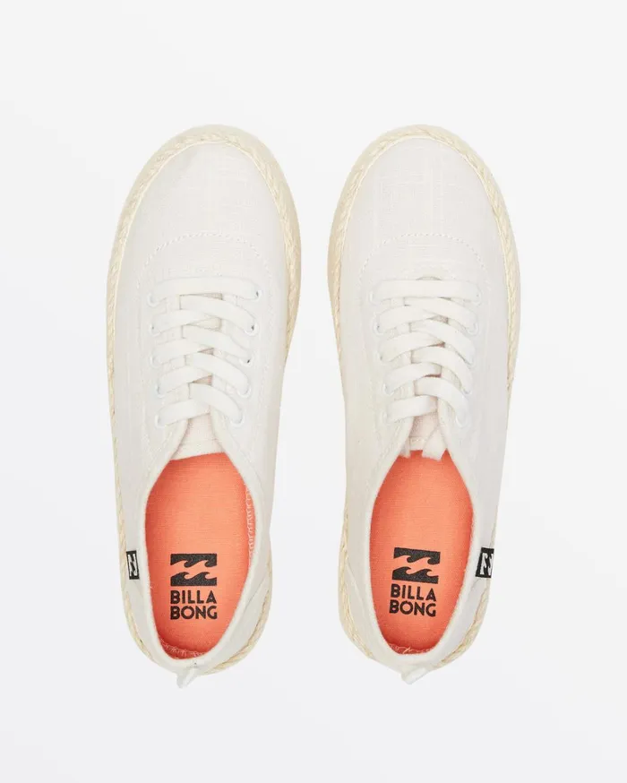 Billabong Shoes Women Puebla Canvas Platform Shoes White Billabong Shoes Women Puebla Canvas Platform Shoes White