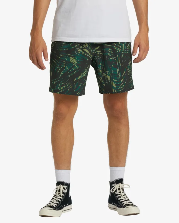 Billabong Shorts Men ADiv Surftrek Elastic Waist Shorts 17034 Jungle
