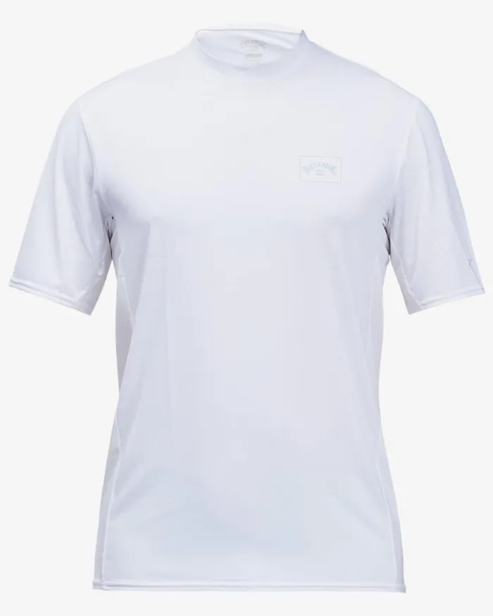 Billabong Shorts Men Arch Mesh Loose Fit UPF 50 Short Sleeve Surf Tee White Billabong Shorts Men Arch Mesh Loose Fit UPF 50 Short Sleeve Surf Tee White