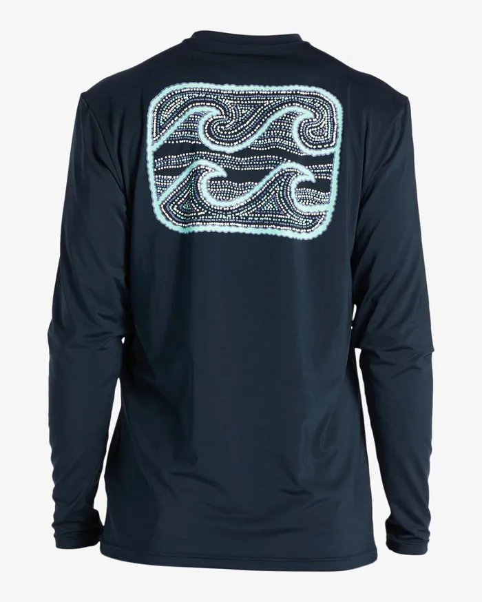 Billabong Shorts Men Crayon Wave Long Sleeve UPF 50 Surf TShirt Navy Billabong Shorts Men Crayon Wave Long Sleeve UPF 50 Surf TShirt Navy
