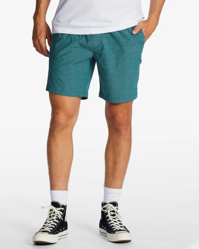 Billabong Shorts Men Crossfire Elastic Waist Submersible Shorts 18034 Cyan