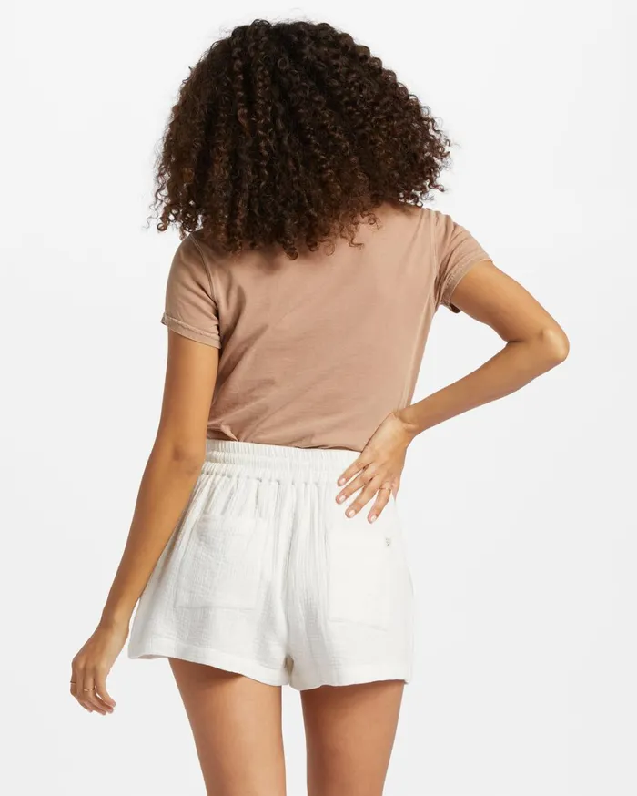 Billabong Shorts Women Day Tripper Elastic Shorts Salt Crystal Billabong Shorts Women Day Tripper Elastic Shorts Salt Crystal