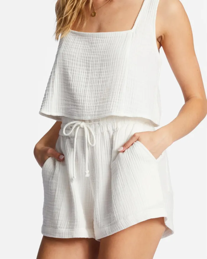 Billabong Shorts Women Day Tripper Elastic Shorts Salt Crystal Billabong Shorts Women Day Tripper Elastic Shorts Salt Crystal
