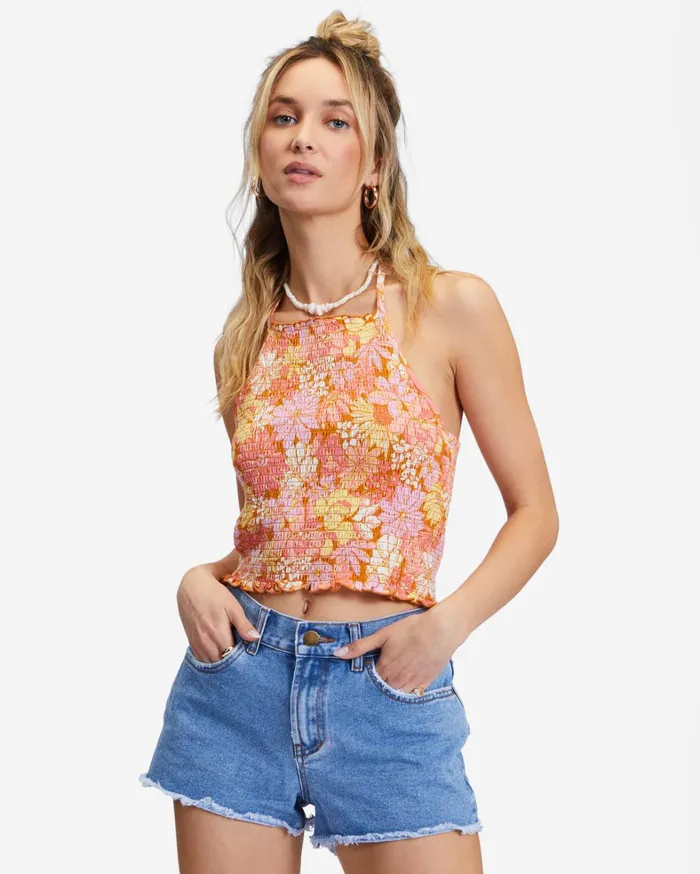 Billabong Shorts Women Drift Away Frayed Denim Shorts Costa Blue