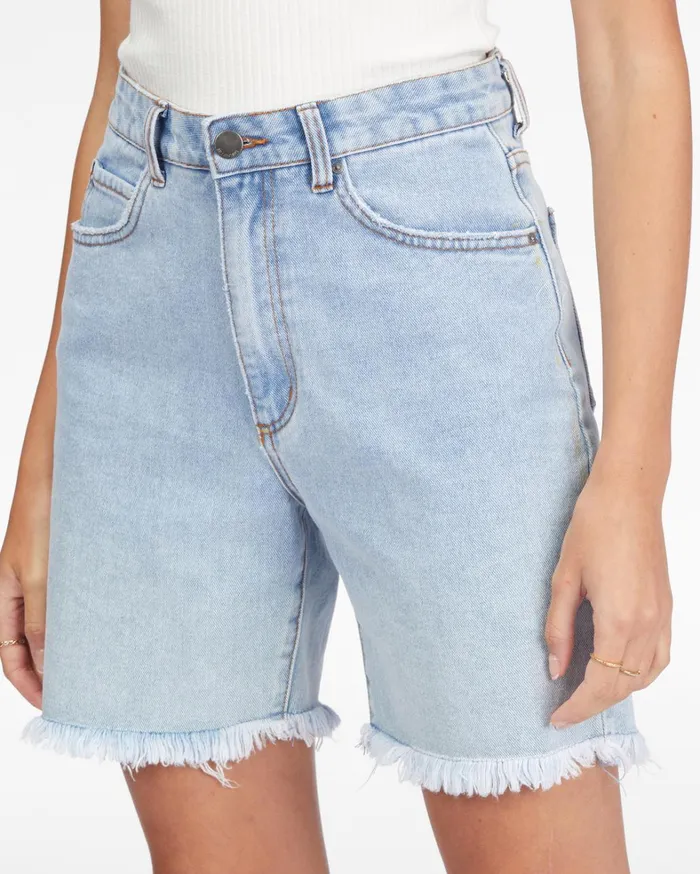 Billabong Shorts Women Long Time Denim Shorts Sweet Blue 1 Billabong Shorts Women Long Time Denim Shorts Sweet Blue 1
