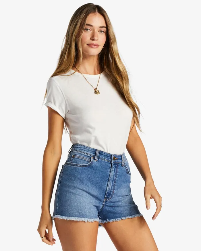 Billabong Shorts Women So Cheeky Denim Shorts Dark Denim Billabong Shorts Women So Cheeky Denim Shorts Dark Denim