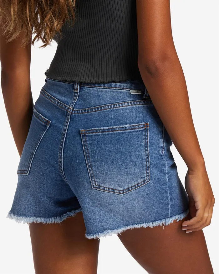 Billabong Shorts Women So Cheeky Denim Shorts Dark Denim Billabong Shorts Women So Cheeky Denim Shorts Dark Denim