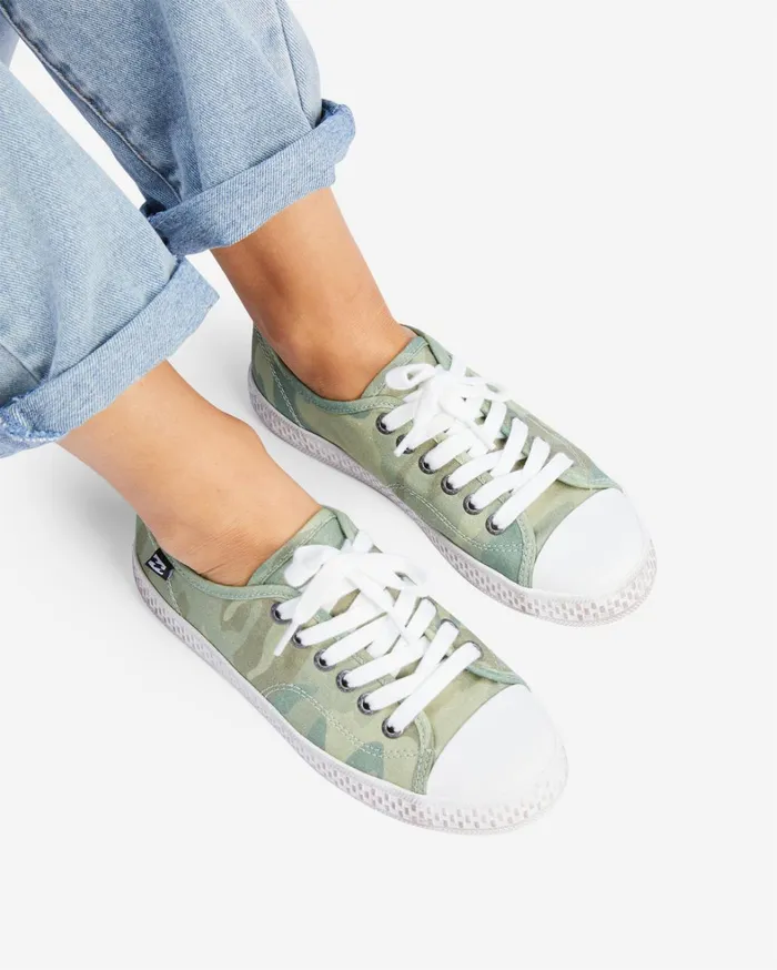 Billabong Sneakers Women Indie Canvas Shoes Camo Billabong Sneakers Women Indie Canvas Shoes Camo
