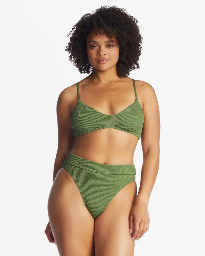 Billabong Solid Swimwear Women Summer High Maui Rider Bikini Bottoms Fern Billabong Solid Swimwear Women Summer High Maui Rider Bikini Bottoms Fern