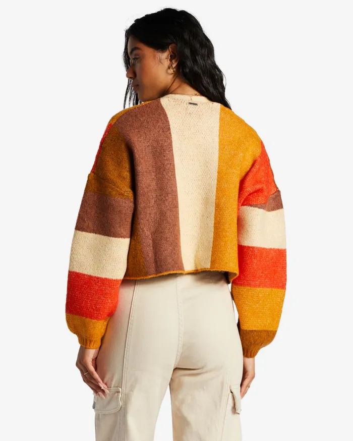Billabong Sweaters Women Block Out Cardigan Multi Billabong Sweaters Women Block Out Cardigan Multi