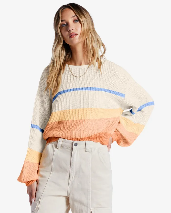 Billabong Sweaters Women Changing Tides Pullover Sweater Light Melon