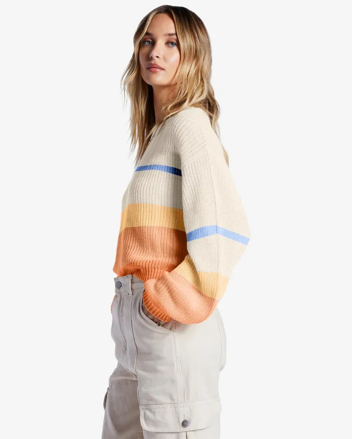 Billabong Sweaters Women Changing Tides Pullover Sweater Light Melon Billabong Sweaters Women Changing Tides Pullover Sweater Light Melon