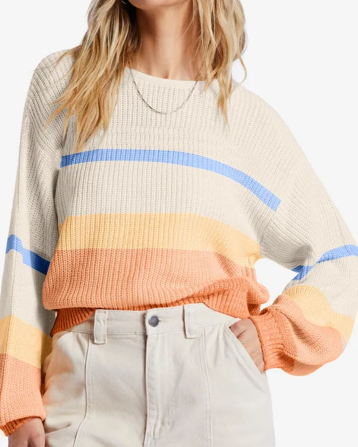 Billabong Sweaters Women Changing Tides Pullover Sweater Light Melon Billabong Sweaters Women Changing Tides Pullover Sweater Light Melon