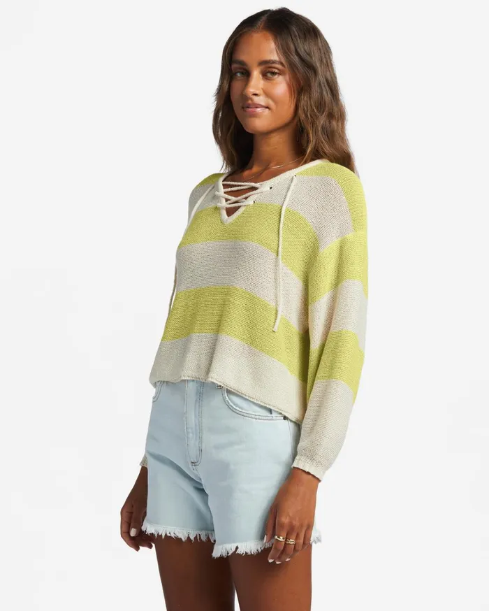 Billabong Sweaters Women So Sweet Pullover Sweater Light Lime Billabong Sweaters Women So Sweet Pullover Sweater Light Lime