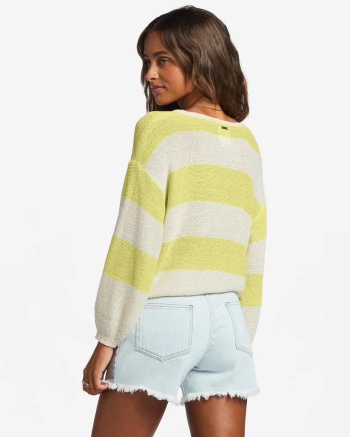 Billabong Sweaters Women So Sweet Pullover Sweater Light Lime Billabong Sweaters Women So Sweet Pullover Sweater Light Lime