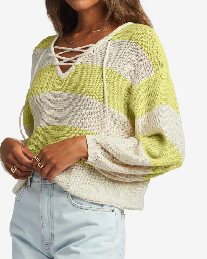 Billabong Sweaters Women So Sweet Pullover Sweater Light Lime Billabong Sweaters Women So Sweet Pullover Sweater Light Lime