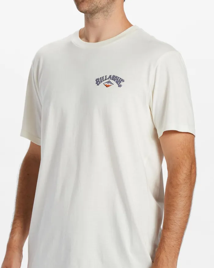 Billabong TShirts Men ADiv Arch TShirt Off White Billabong TShirts Men ADiv Arch TShirt Off White