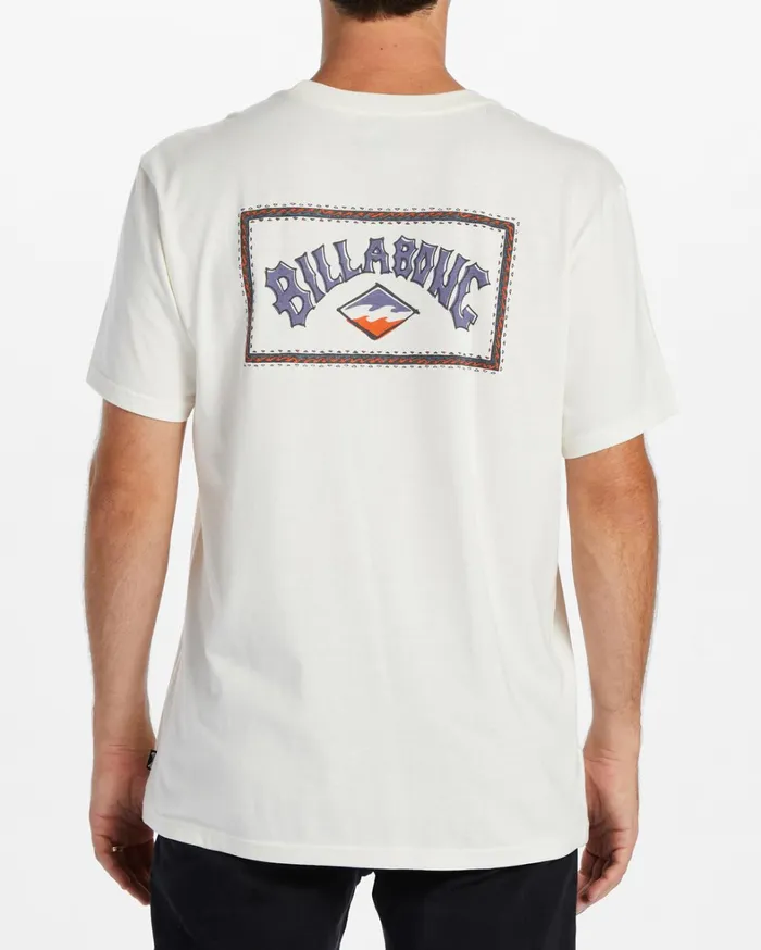 Billabong TShirts Men ADiv Arch TShirt Off White Billabong TShirts Men ADiv Arch TShirt Off White