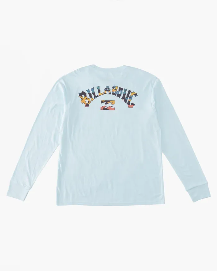 Billabong TShirts Men Arch Fill Long Sleeve TShirt Coastal Blue Billabong TShirts Men Arch Fill Long Sleeve TShirt Coastal Blue