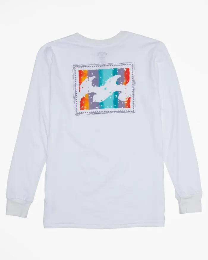 Billabong TShirts Men Boy039s Crayon Wave Long Sleeve TShirt White Billabong TShirts Men Boy039s Crayon Wave Long Sleeve TShirt White