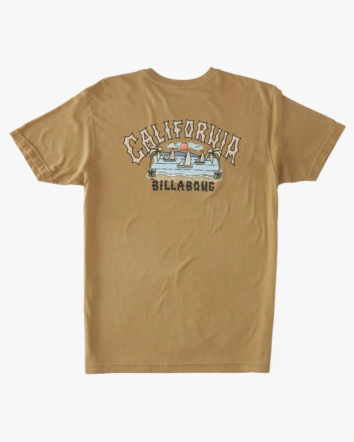 Billabong TShirts Men CA Sailing Arch TShirt Dusty Gold