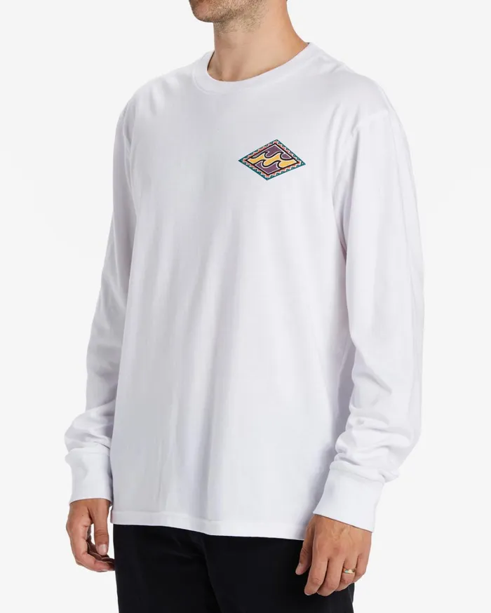 Billabong TShirts Men Crayon Wave Long Sleeve TShirt White Billabong TShirts Men Crayon Wave Long Sleeve TShirt White