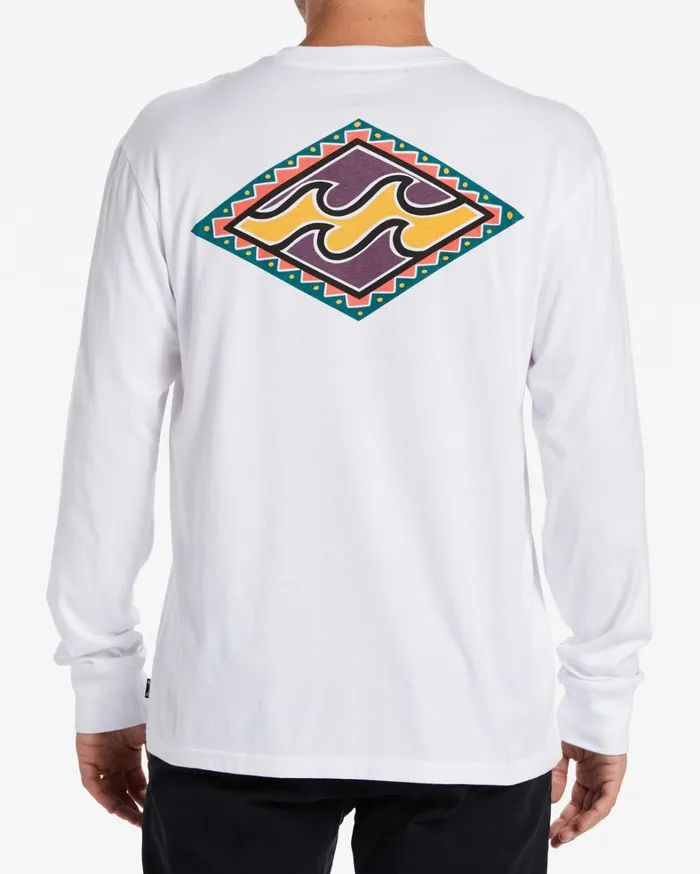 Billabong TShirts Men Crayon Wave Long Sleeve TShirt White Billabong TShirts Men Crayon Wave Long Sleeve TShirt White