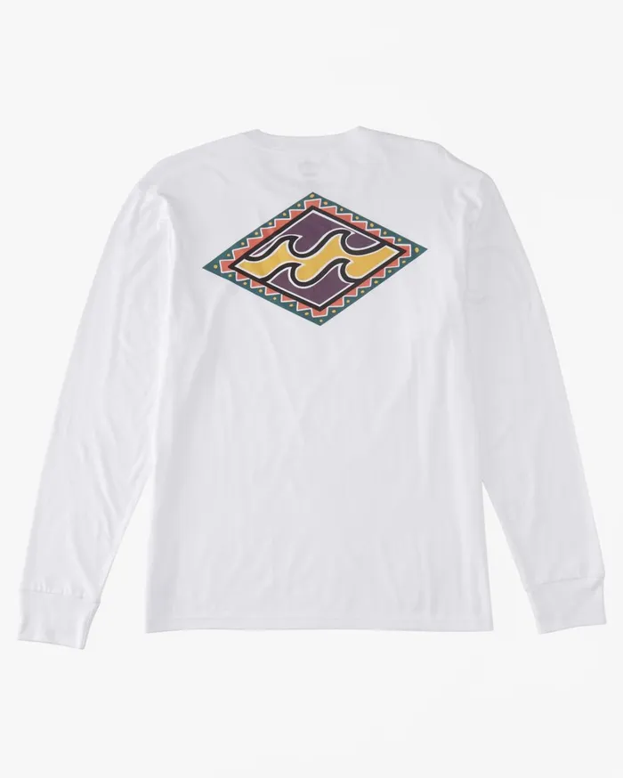 Billabong TShirts Men Crayon Wave Long Sleeve TShirt White Billabong TShirts Men Crayon Wave Long Sleeve TShirt White